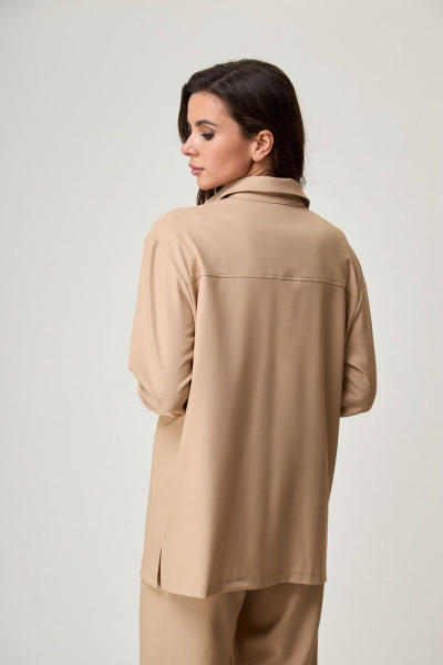 Брюки с карманами из вискозы и текстиля с резинкой Anelli 1293.2 темный_беж - фото 9