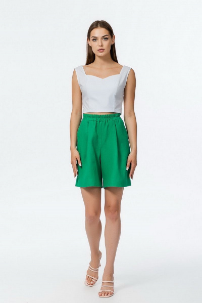 Рубашка и шорты из льна на каждый день Atelero 1055 зеленый - фото 13