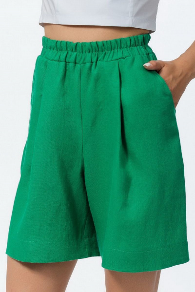 Рубашка и шорты из льна на каждый день Atelero 1055 зеленый - фото 9