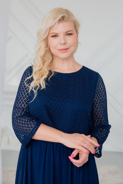 Платье расширенного силуэта с двойным лифом и складкой спереди ASV 2538 - фото 7