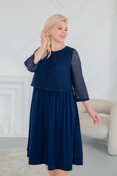 Платье расширенного силуэта с двойным лифом и складкой спереди ASV 2538 - фото 6