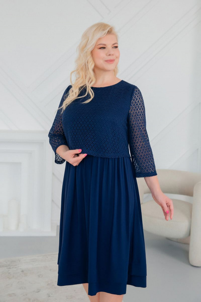 Платье расширенного силуэта с двойным лифом и складкой спереди ASV 2538 - фото 5