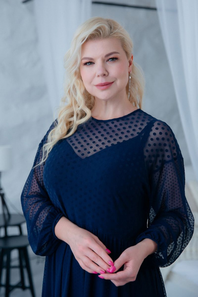 Платье ASV 2543 синий - фото 8