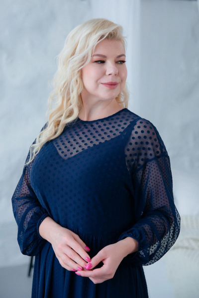 Платье ASV 2543 синий - фото 7