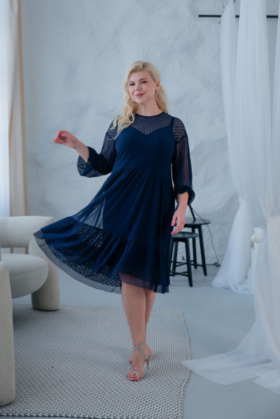 Платье ASV 2543 синий - фото 4