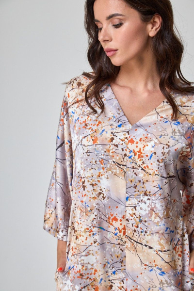 Платье Anelli 1153 беж - фото 2