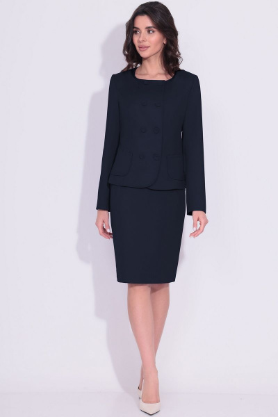 Жакет, юбка LeNata 23915 темно-синий - фото 1