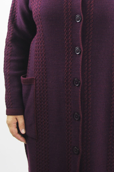 Жакет женский фиолетовый демисезонный из трикотажа шерсти Полесье С2584-22 2С8740-Д43 158,164 пурпурно-фиолетовый - фото 3