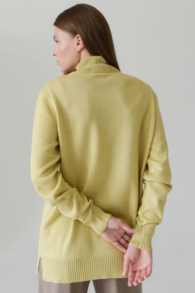 Желтый шерстяной джемпер из мягкой пряжи для каждого дня Romgil 515ТЗ бледно-желтый - фото 2