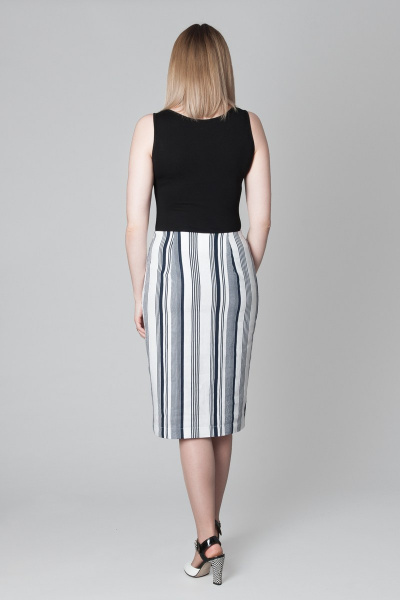 Юбка-карандаш из льняного полотна в полоску Ouarida 19Ю074 - фото 3