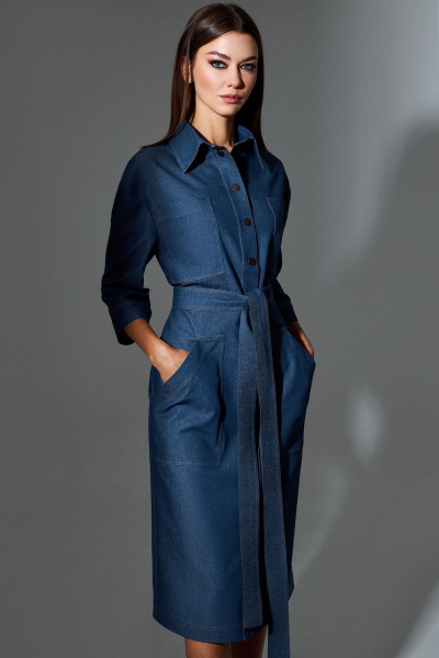 Платье DILIA 0647 деним - фото 3