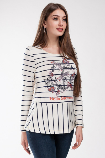 Джемпер женский из трикотажа с декоративной тесьмой Femme & Devur 3321 1.54F(170) - фото 4