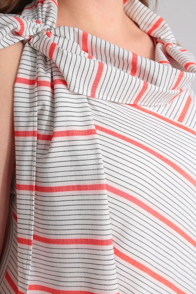 Летний сарафан на бретелях с геометричным принтом и вставками Golden Valley 4372 красный_с_черным - фото 6