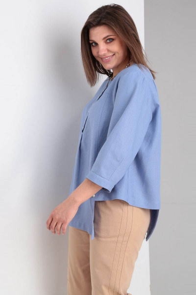 Блуза GRATTO 4244 голубой - фото 2
