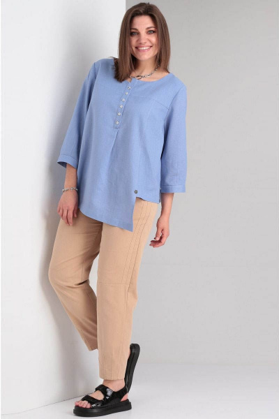 Блуза GRATTO 4244 голубой - фото 1