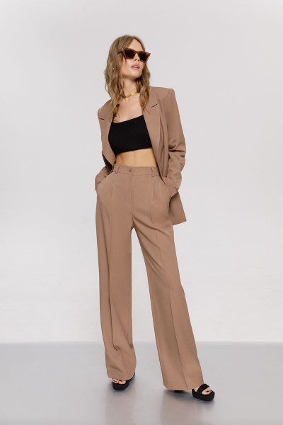 Брюки, жакет PiRS 4050 бежевый - фото 5