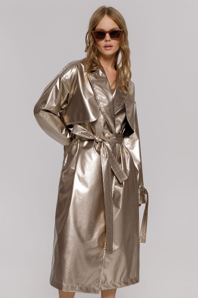 Тренч PiRS 4055 бежевый - фото 3