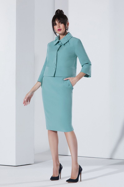 Жакет, юбка Lissana 4462 мята - фото 1