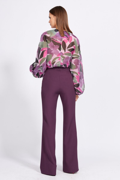 Блуза EOLA 2255 слива_с_рисунком - фото 2