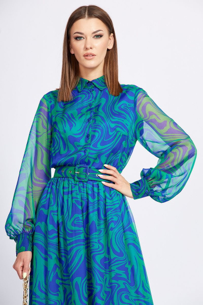 Платье EOLA 2267 василек_зеленый - фото 5