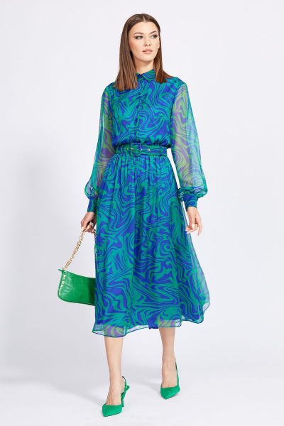 Платье EOLA 2267 василек_зеленый - фото 3