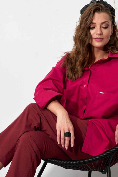 Рубашка SOVA 11078 барбарис - фото 8