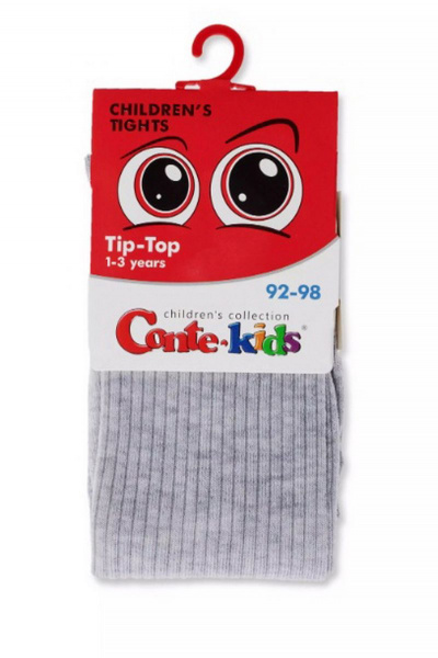Детские эластичные хлопковые колготки для комфортного день CONTE Conte-kids_TIP-TOP_566-2_светло-серый - фото 2