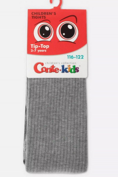 Детские демисезонные хлопковые эластичные колготки CONTE Conte-kids_TIP-TOP_566-2_серый - фото 2