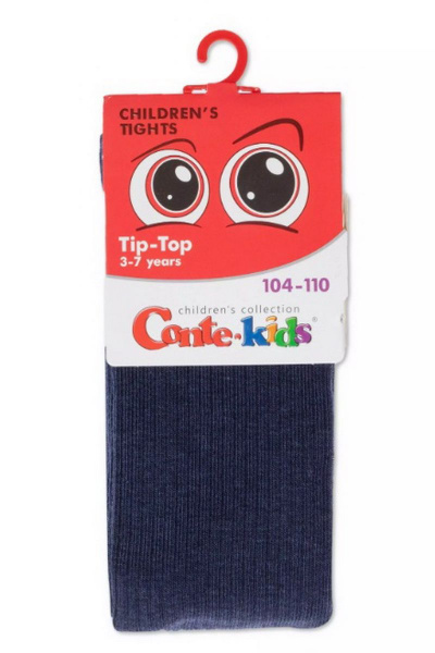 Детские демисезонные хлопковые трикотажные колготки CONTE Conte-kids_TIP-TOP_566_джинс - фото 2