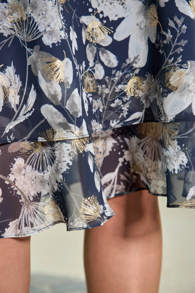 Платье Moda Versal П2387 т.синий_золото - фото 4