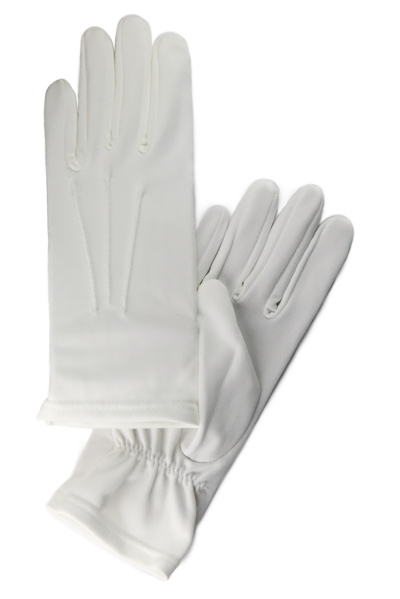 Белые трикотажные перчатки без подкладки ACCENT 58-92г белый - фото 1