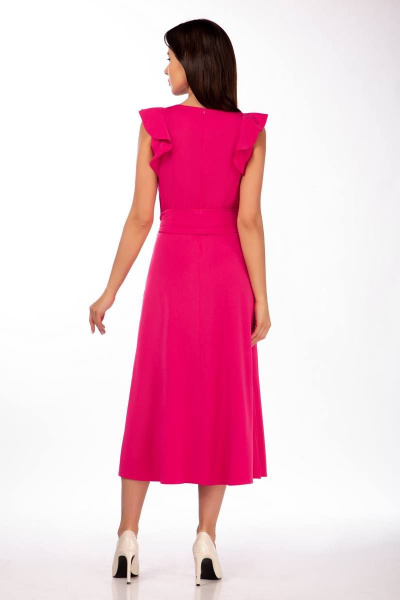 Платье летнее с воланом и коротким рукавом из текстиля Sharm-Art 835 - фото 4