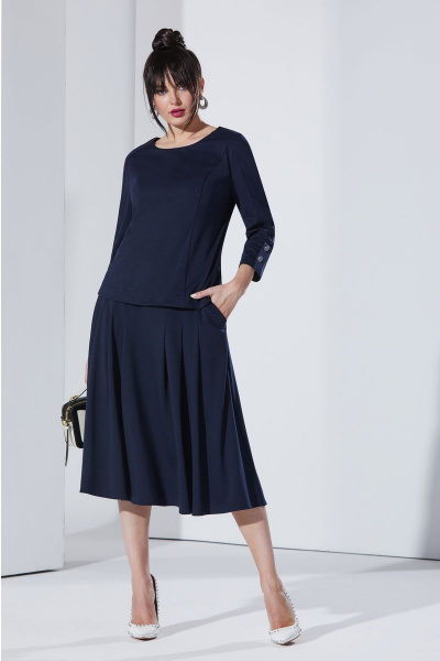 Джемпер, юбка Lissana 4282 синий - фото 4