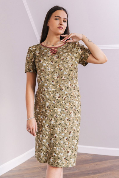 Блуза, юбка MadameRita 5097 оливковый - фото 2