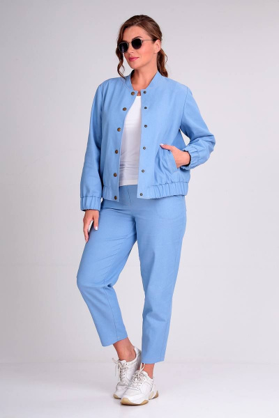Брюки, куртка Liona Style 848 голубой - фото 2