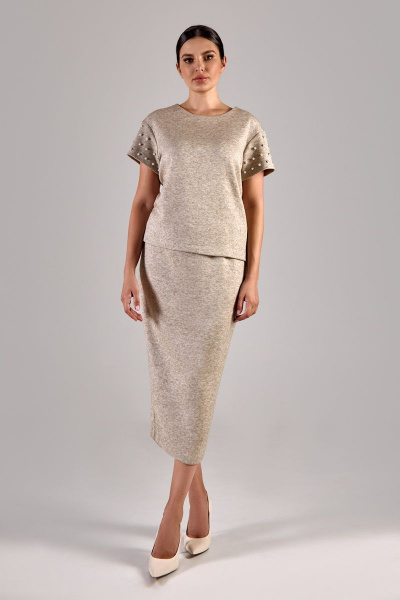 Джемпер, юбка FOXY FOX 1407 бежевый - фото 1