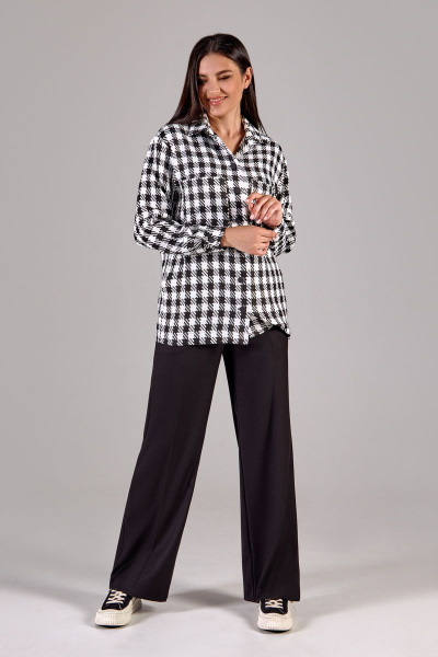 Рубашка FOXY FOX 1416 черно-белый - фото 5