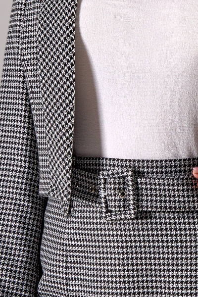 Трехпредметный деловой костюм из текстиля с юбкой и жакетом FOXY FOX 1399 черный - фото 7