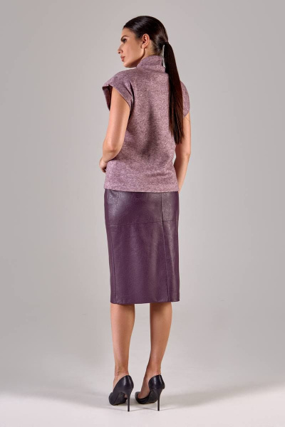 Джемпер, юбка FOXY FOX 1402 баклажан - фото 2