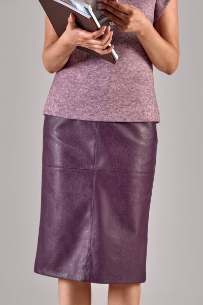 Джемпер, юбка FOXY FOX 1402 баклажан - фото 3