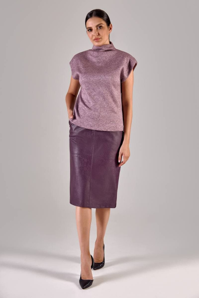 Джемпер, юбка FOXY FOX 1402 баклажан - фото 6