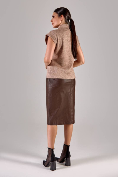 Джемпер, юбка FOXY FOX 1402 коричневый - фото 2