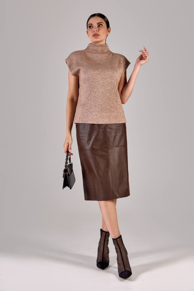 Джемпер, юбка FOXY FOX 1402 коричневый - фото 6