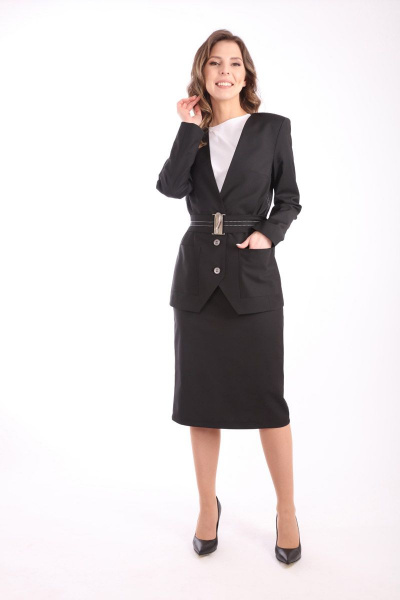 Юбка-карандаш на подкладке с лампасами и шлицей LM КВ19 - фото 6