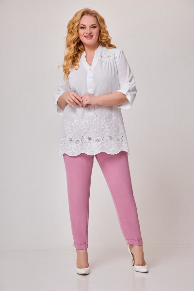Блуза Lanetta 499 белый - фото 3