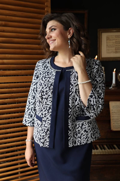 Жакет, платье Romanovich Style 3-2415 синий - фото 7