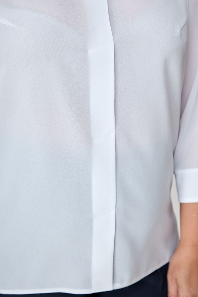 Деловой комплект из топа, жакета и брюк с резинкой БАГРЯНИЦА 5057 синий - фото 10