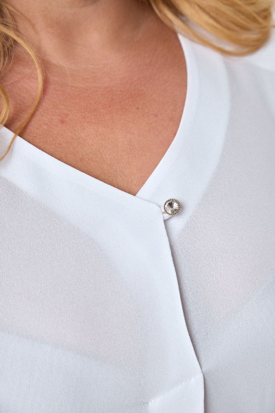 Деловой комплект из топа, жакета и брюк с резинкой БАГРЯНИЦА 5057 синий - фото 8