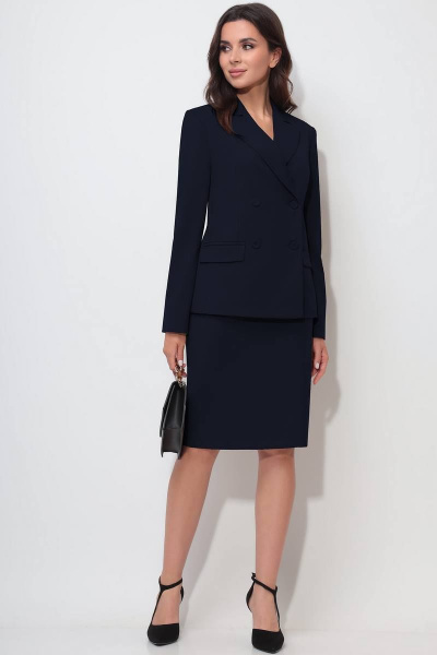 Жакет, юбка LeNata 21287 темно-синий - фото 1