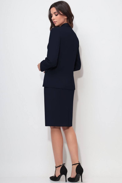 Жакет, юбка LeNata 21287 темно-синий - фото 2